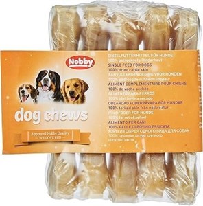 تشویقی استخوانی سگ نوبی با طعم گوساله Nobby Dog chews 8cm بسته 5 عددی