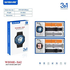 ساعت هوشمند wisme مدل x62 سایز صفحه گرد 3بند