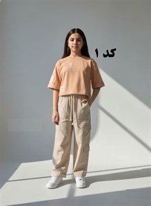 تیشرت شلوار گلدوزی پر | گروه رنگ 2