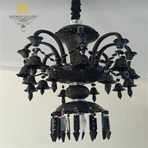 لوستر کریستالی مشکی باکارات لوکس