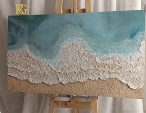 تابلو مستطیل طرح ساحل