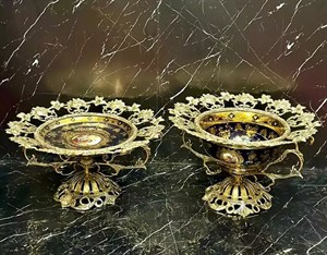 ظرف برنزی دو تایی مشکی رنگ