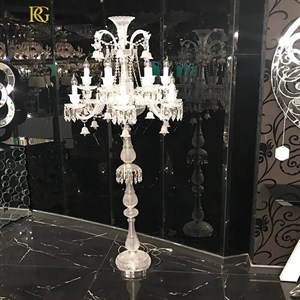 آباژور ایستاده طبقانی باکارات همراه رشته های کریستالی