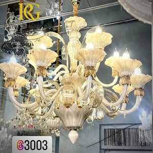 لوستر کریستالی کلاسیک مجلل گلبرگی (12 شاخه)