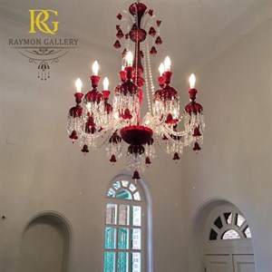 لوستر باکارات زنیت قرمز 12 شاخه