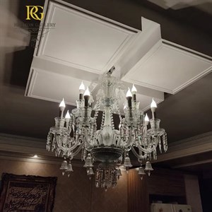 لوستر کریستالی باکارات طبقاتی زنگوله ای (12شاخه)