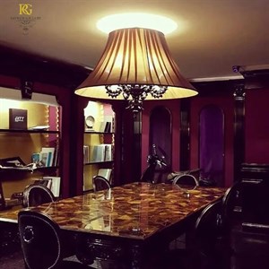 لوستر کلاسیک شید مخروطی شیک باکارات4 شاخه