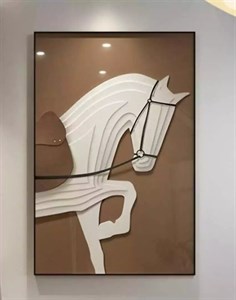 تابلو دکوراتیو مدرن طرح اسب انتزاعی
