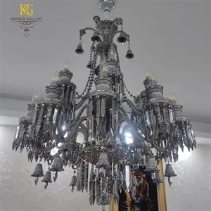 لوستر زنیت نقره ای فرم مخروطی زنگوله دار (12شاخه)