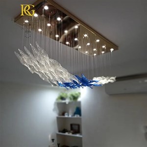 لوستر لاینر آویز ریزشی برگ پیچشی