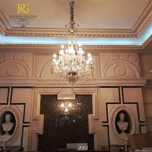 لوستر باشکوه کریستال کلاسیک طبقاتی مجلل (15 شاخه)
