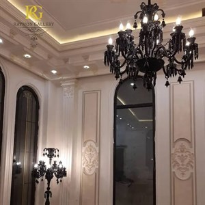 لوستر باکارات مشکی منحی با طراحی جدید