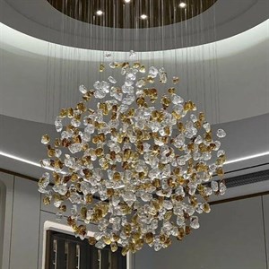 لوستر مدرن قلوه سنگی دایره ای