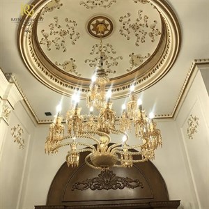 لوستر ماری باکارات کریستال طلایی