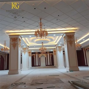 لوستر طلایی باکارات مجلل سبک فرانسوی12 شاخه