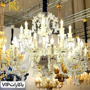 لوستر باکارات سه طبقه لوکس  24 شاخه