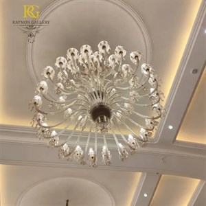 لوستر سلطنتی طبقاتی فوق لوکس شفاف (65 شاخه)