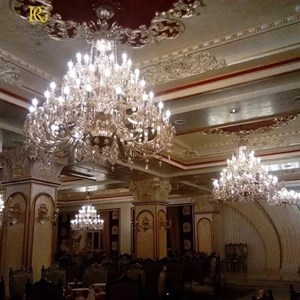 لوستر بزرگ چند طبقه ای باکارات اشرافی(65 شاخه)