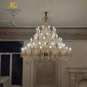 لوستر باکارات سلطنتی طبقاتی برای فضای مجلل (65 شاخه)