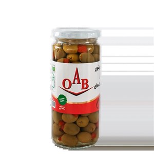 زیتون شور با مغز فلفل دلمه ای ۵۰۰ گرمی