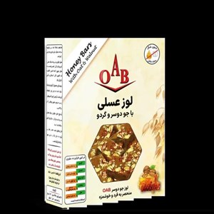 لوز عسلی با جو دوسر و گردو ۱۵۰ گرمی