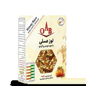 لوز عسلی با جو دوسر و گردو ۱۵۰ گرمی