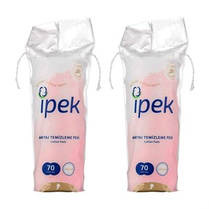 پد پاک کننده آرایش صورت ایپک مدل Cotton 70عددی مجموعه 2 عددی