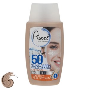 کرم ضدآفتاب رنگی پیکسل  SPF50 مدل LIGHT BEIGE، مناسب پوست‌های حساس و خشک، حجم 50 میلی‌لیتر