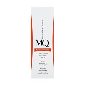 کرم ضدآفتاب بی‌رنگ ام کیو SPF50 مدل BIO TACHES مناسب انواع پوست، حجم 55 میلی‌لیتر