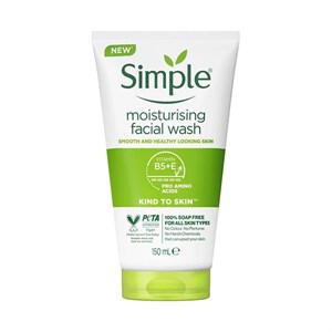 ژل شست‌وشوی صورت سیمپل مدل moisturising حجم 150 میلی‌لیتر
