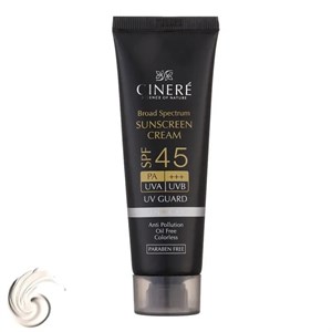 کرم ضدآفتاب آقایان SPF45 سینره، حجم 50 میلی‌لیتر