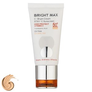 کرم ضدآفتاب رنگی برایت مکس SPF50 مدل C-B ‌مناسب انواع پوست، حجم 50 میلی‌لیتر