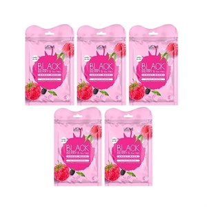 ماسک صورت وارمی مدل تمشک مناسب پوست چرب و مختلط حجم 45 میلی لیتر بسته 5 عددی