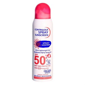 اسپری ضد آفتاب بی‌رنگ وکالی، SPF 50، مدل 001، مناسب انواع پوست چرب با حجم 235 میلی‌لیتر، محافظت‌کننده در برابر اشعه‌های UVA و UVB، ضد آب و مرطوب‌کننده، روشن‌کننده، ضد لک و پیری، دارای فرمولاسیون فاقد چربی، کلاژن، ویتامین‌های C و E، با ماندگاری 2 ساعته
