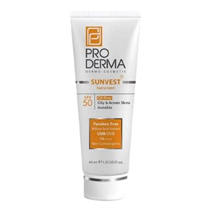 کرم ضدآفتاب فاقد چربی پرودرما مدل SPF50، حجم 40 میلی‌لیتر