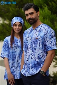 اسکراب تک بدون شلوار طرح لئوپارد آبی