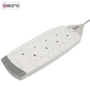 چند راهی برق و محافظ بلکین مدل F9M820uk4M Belkin Socket Power Strip With Surge Protector 