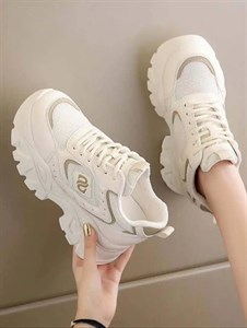 کتونی لژ مخفی لژدار سفید کرم