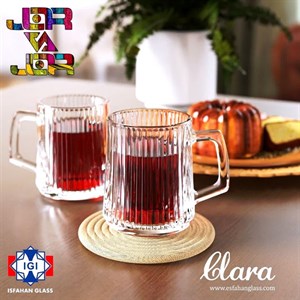 لیوان کلارا بلور و شیشه اصفهان 6 عددی  کادویی 225 سی سی