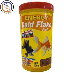 غذا ماهی پولکی انرژی مدل Gold Flake food وزن 200 گرم
