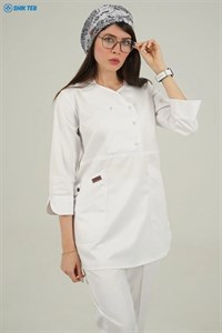 اسکراب پزشکی (بدون شلوار) آستین سه ربع سفید