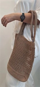 کیف دستباف مکرومه مستطیل توری