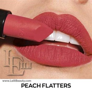 رژلب اولترا مات رنگ ثابت SPF15  peach flatters آون