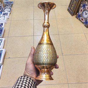 گلدان مس و خاتم ارتفاع 30 