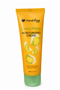 کرم آبرسان تیوپی هندولوژی مدل Mango –حاوی شی باتر و پروتئین جو دوسر | ۵۰ میلی‌لیتر