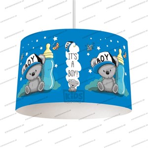 لوستر اتاق کودک طرح خرس کلاهدار پسر کد L-Bear-119