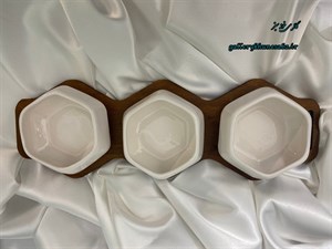 اردو خوری سه خونه شش ضلعی چوب و سرامیک 