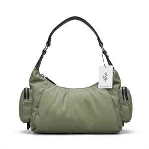 کیف دوشی پافری اورجینال برند استرادیواریوس (Stradivarius) اسپانیا | رنگ سبز زیتونی