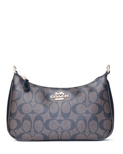 کیف زنانه مستر کوالیتی فول پک کوچ Coach مدل هلالی تلفیق مشکی و قهوه ای سوخته