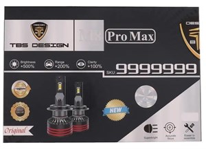 هدلایت خودرو تی بی اس دیزاین مدل M8 Pro Max H3 بسته دو عددی